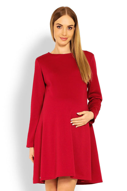   Sukienka Ciążowa Model 1359C Red - PeeKaBoo 