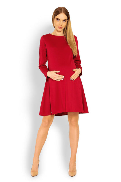   Sukienka Ciążowa Model 1359C Red - PeeKaBoo 
