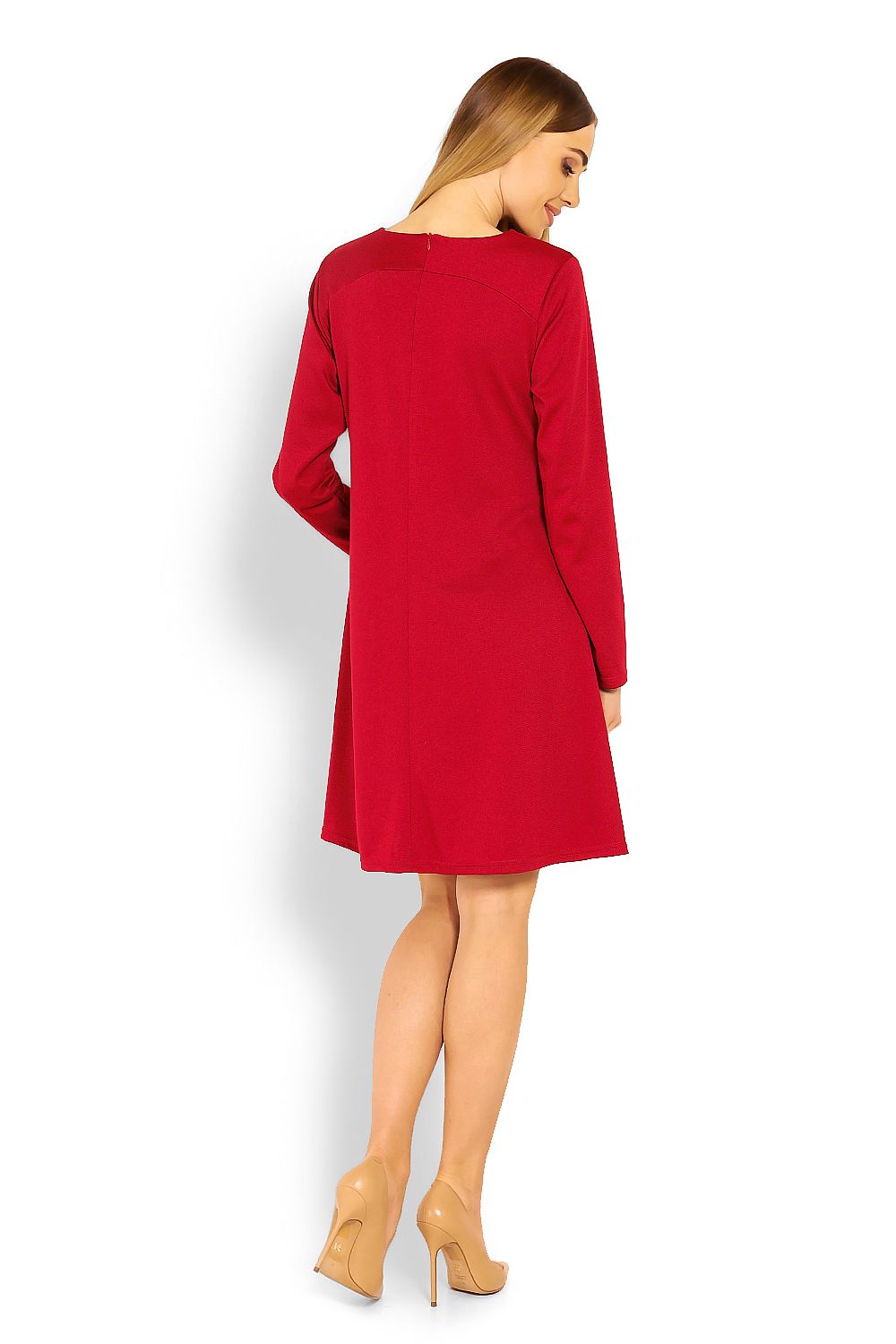   Sukienka Ciążowa Model 1359C Red - PeeKaBoo 