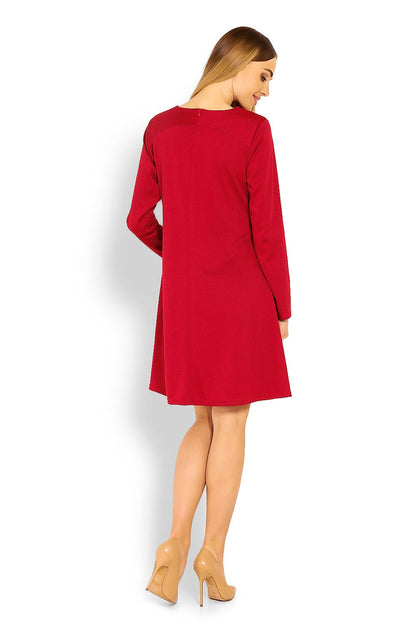   Sukienka Ciążowa Model 1359C Red - PeeKaBoo 