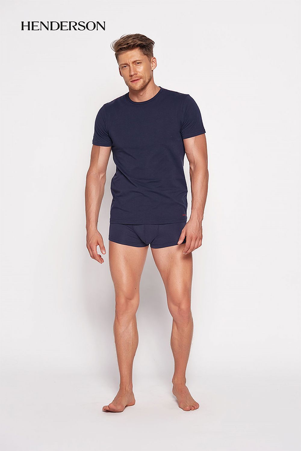   Koszulka Męska Model Bosco 18731 59X Navy - Henderson 