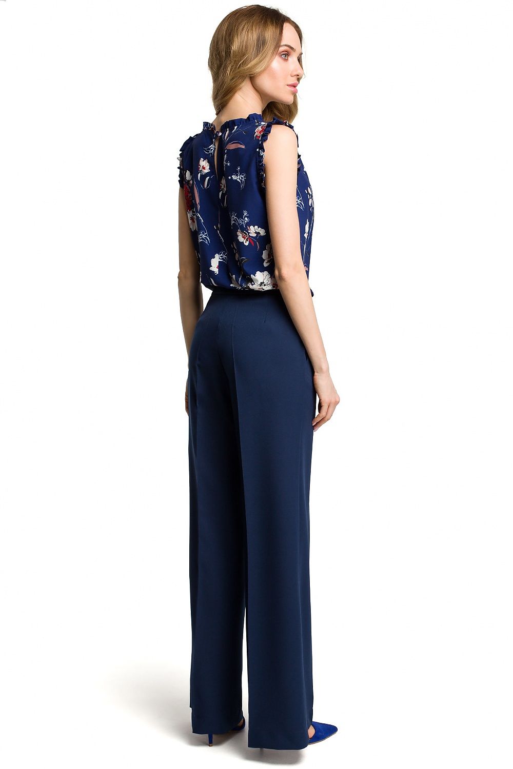  Spodnie Damskie Model MOE378 Navy - Moe 