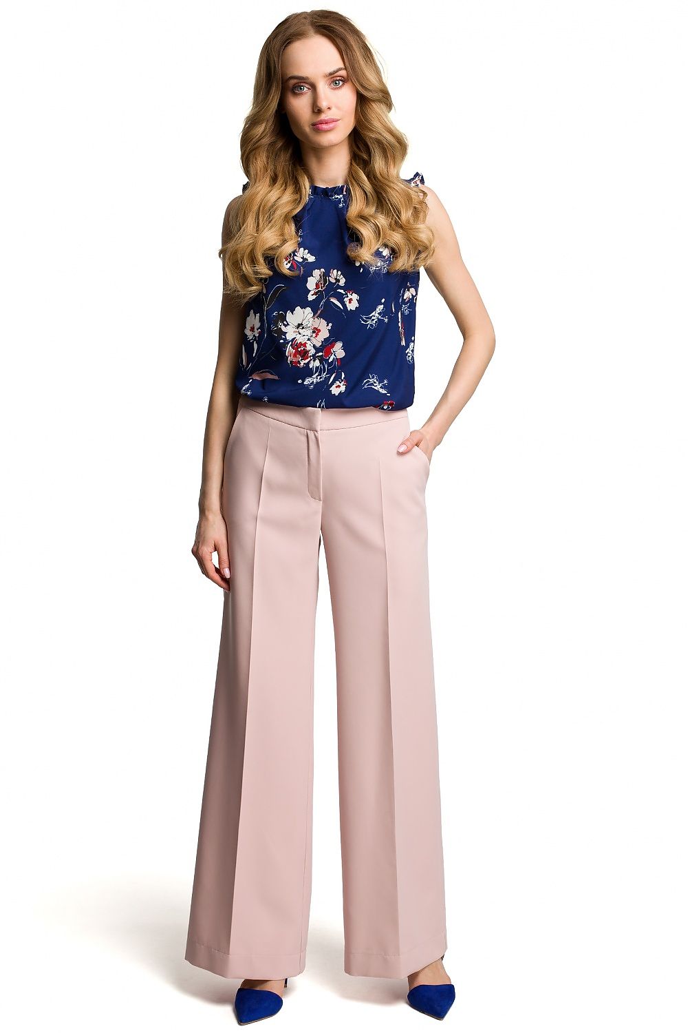  Spodnie Damskie Model MOE378 Powder Pink - Moe 