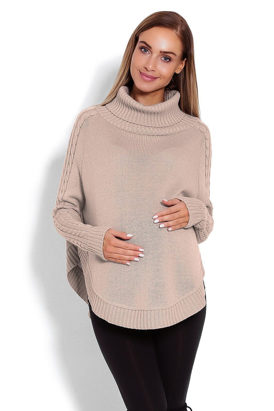  Sweter Ponczo Model 70009C Latte - PeeKaBoo 