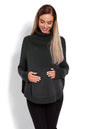  Sweter Ponczo Model 70009C Grafit - PeeKaBoo 