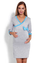  Koszulka nocna Koszula Nocna Ciążowa Model 1681 Grey - PeeKaBoo 