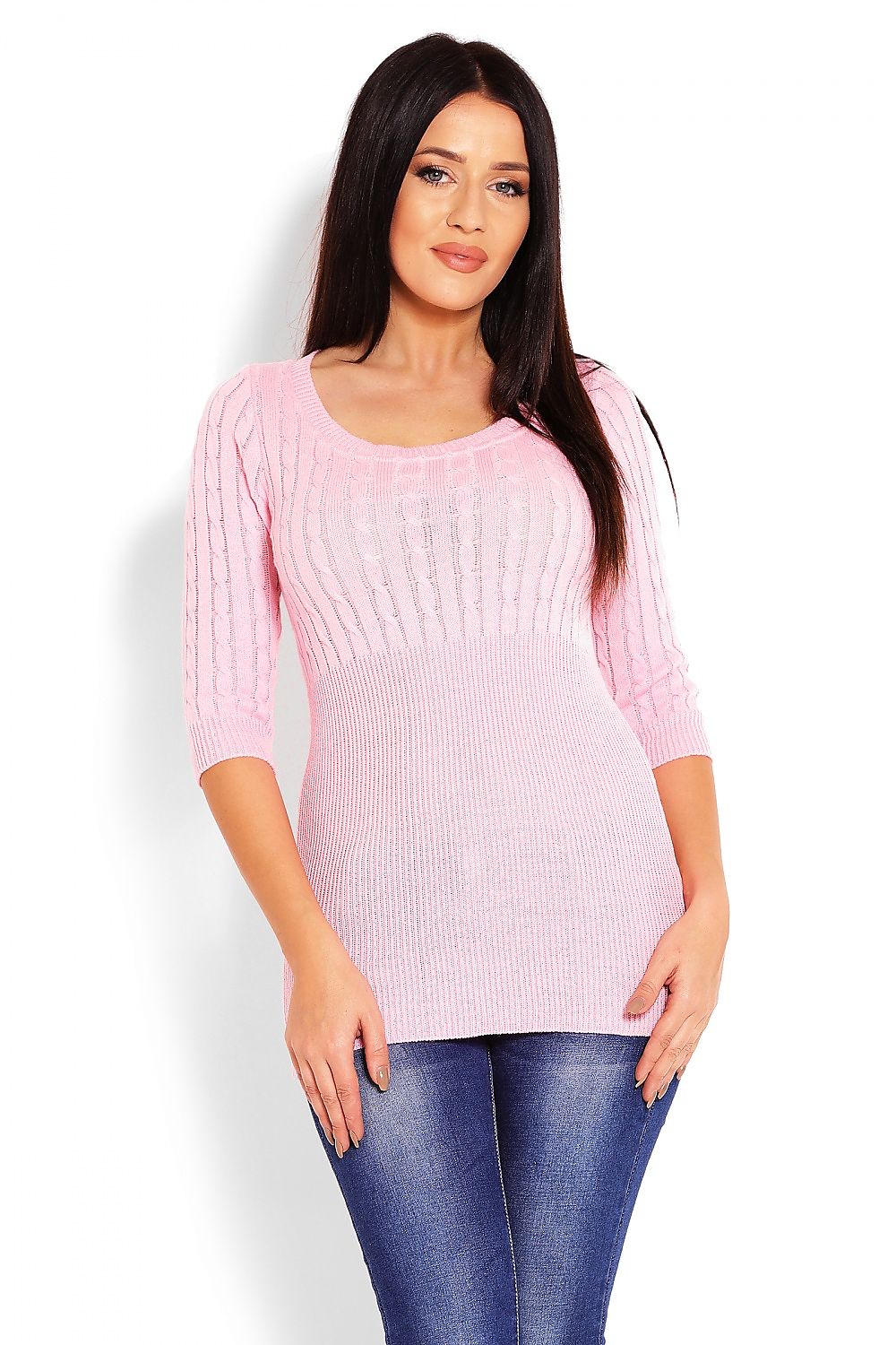   Sweter Damski Model 70008 Pink - PeeKaBoo 