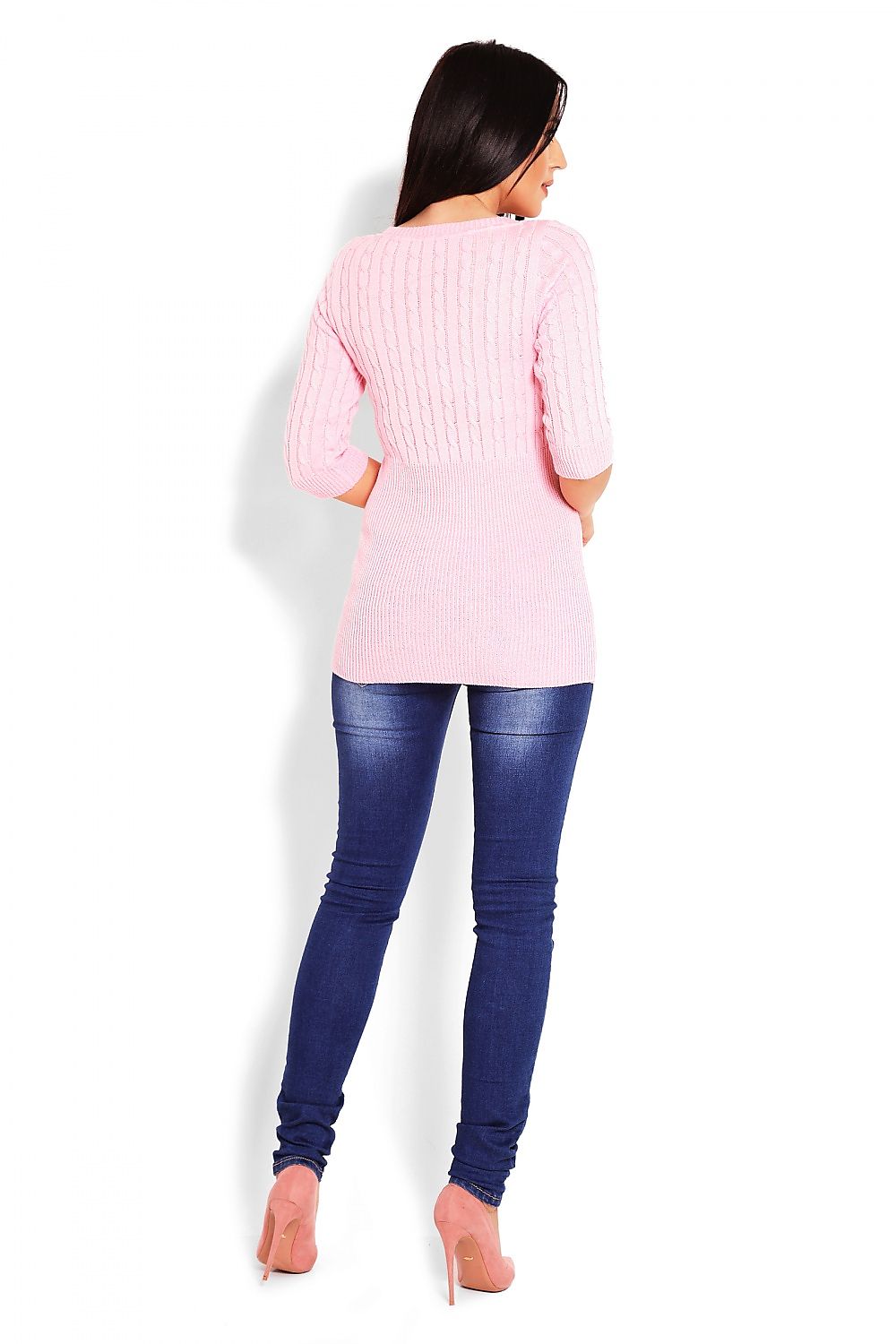   Sweter Damski Model 70008 Pink - PeeKaBoo 
