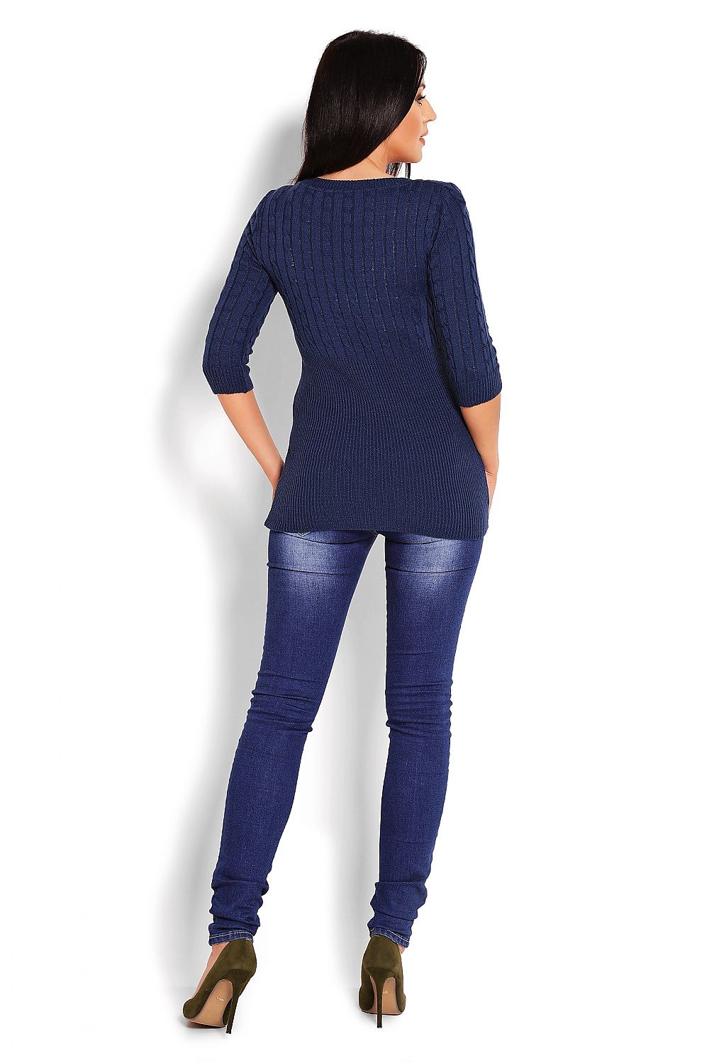   Sweter Damski Model 70008 Petrol Navy - PeeKaBoo 
