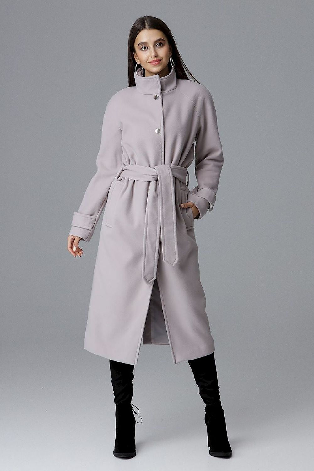   Płaszcz Damski Model M624 Beige - Figl 