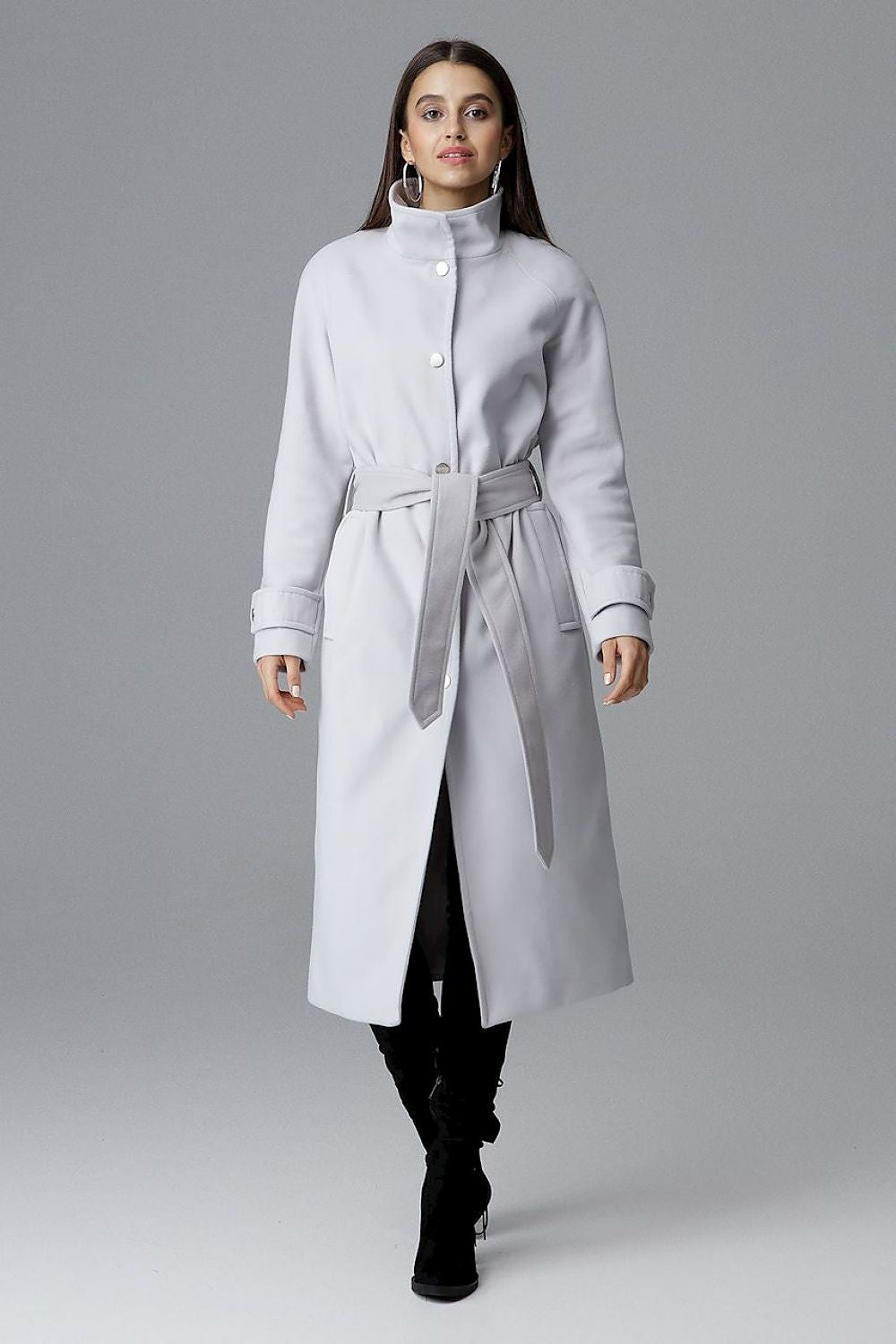   Płaszcz Damski Model M624 Grey - Figl 