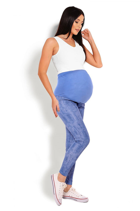  Legginsy Ciążowe Model 1684 Blue - PeeKaBoo 