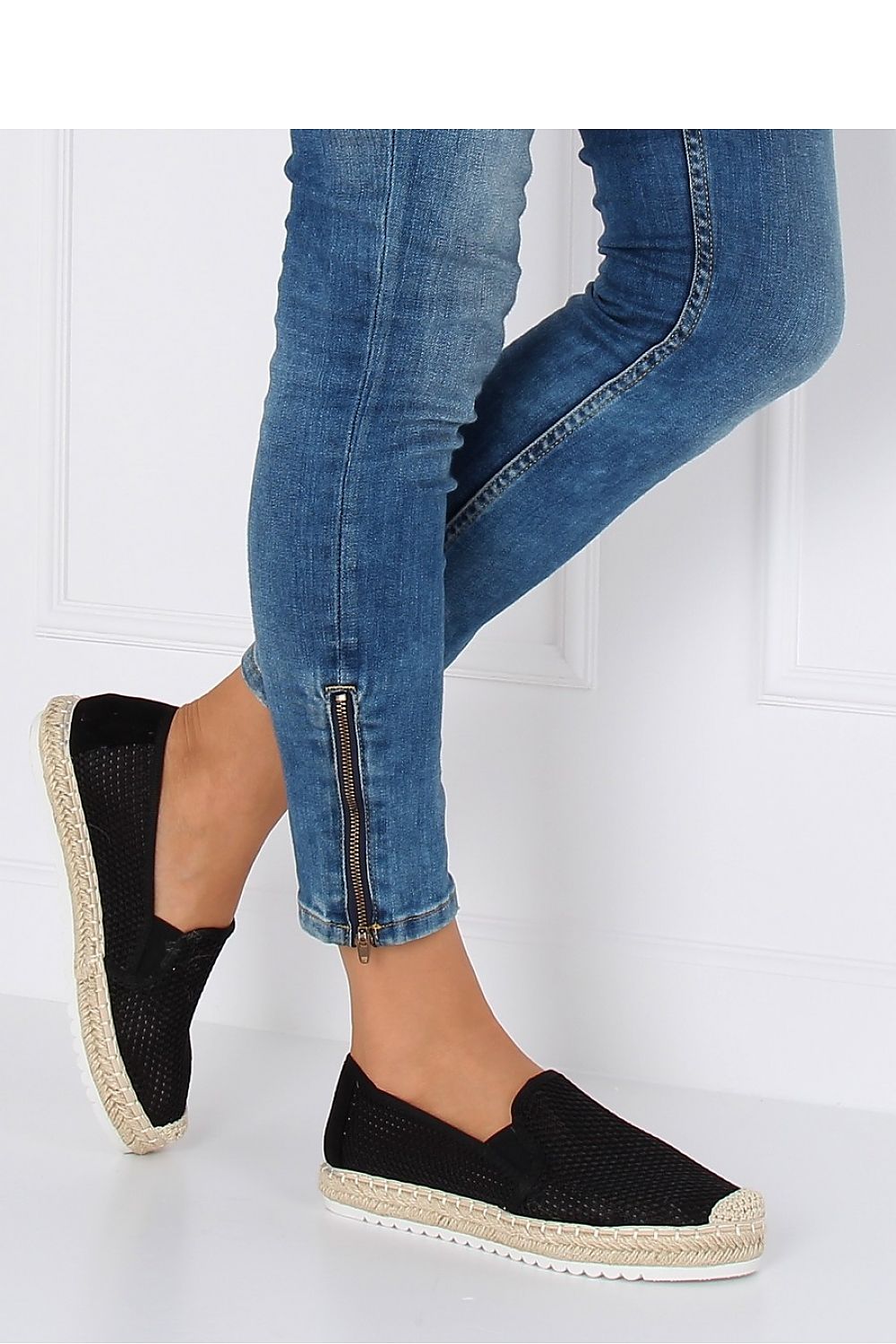   ESPADRYLE DAMSKIE CZARNE 6602 BLACK - Inello 