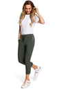  Spodnie Damskie Model MOE411 Green - Moe 
