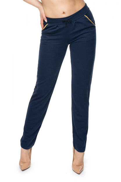   Spodnie Damskie Model 0101 Navy - PeeKaBoo 