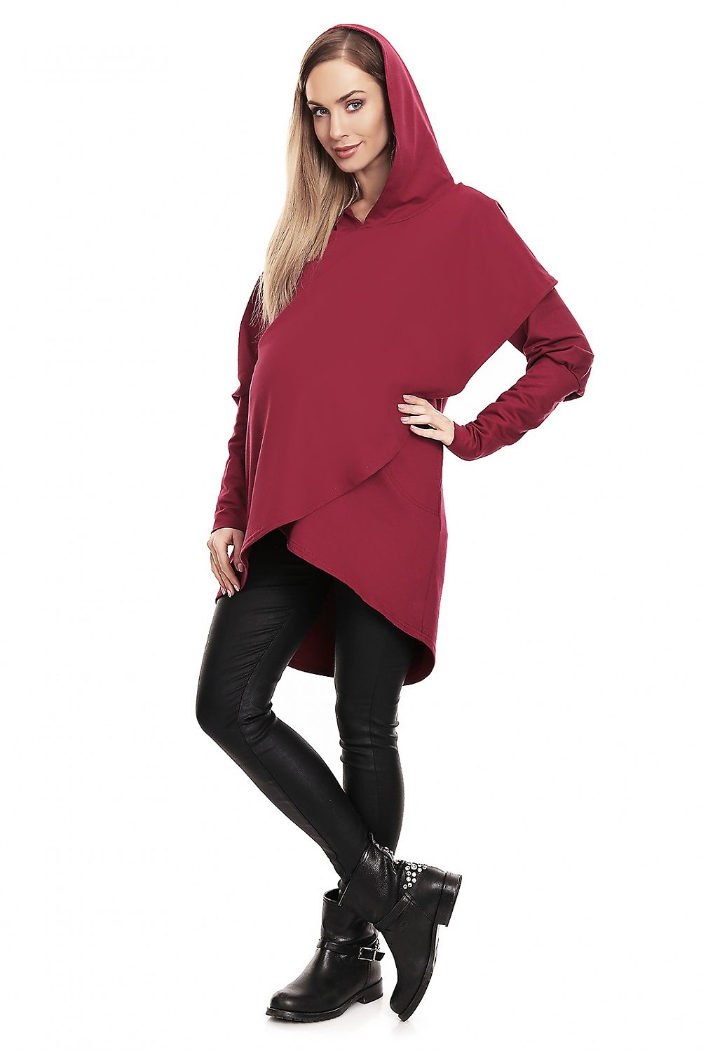   Bluza Ciążowa Model 0146 Bordo - PeeKaBoo 