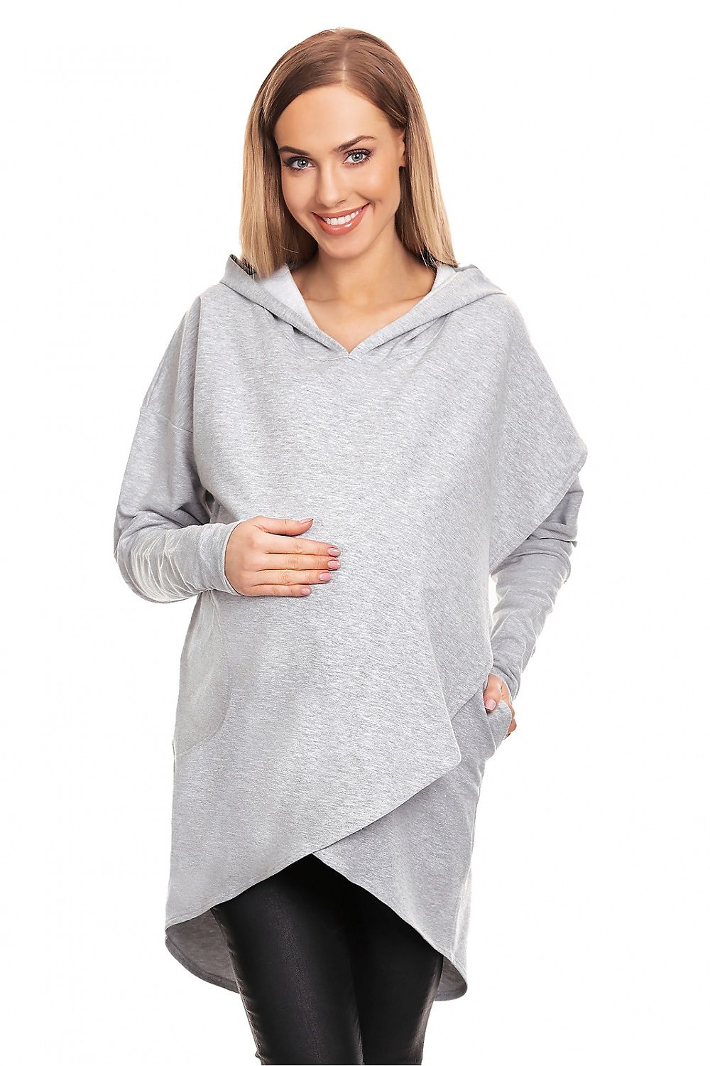   Bluza Ciążowa Model 0146 Grey - PeeKaBoo 