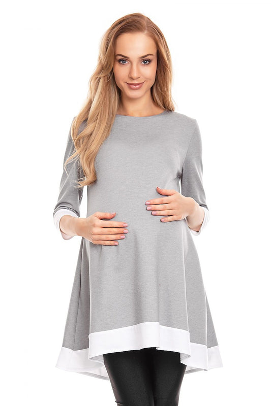  Sukienka Ciążowa Model 0125 Grey - PeeKaBoo 