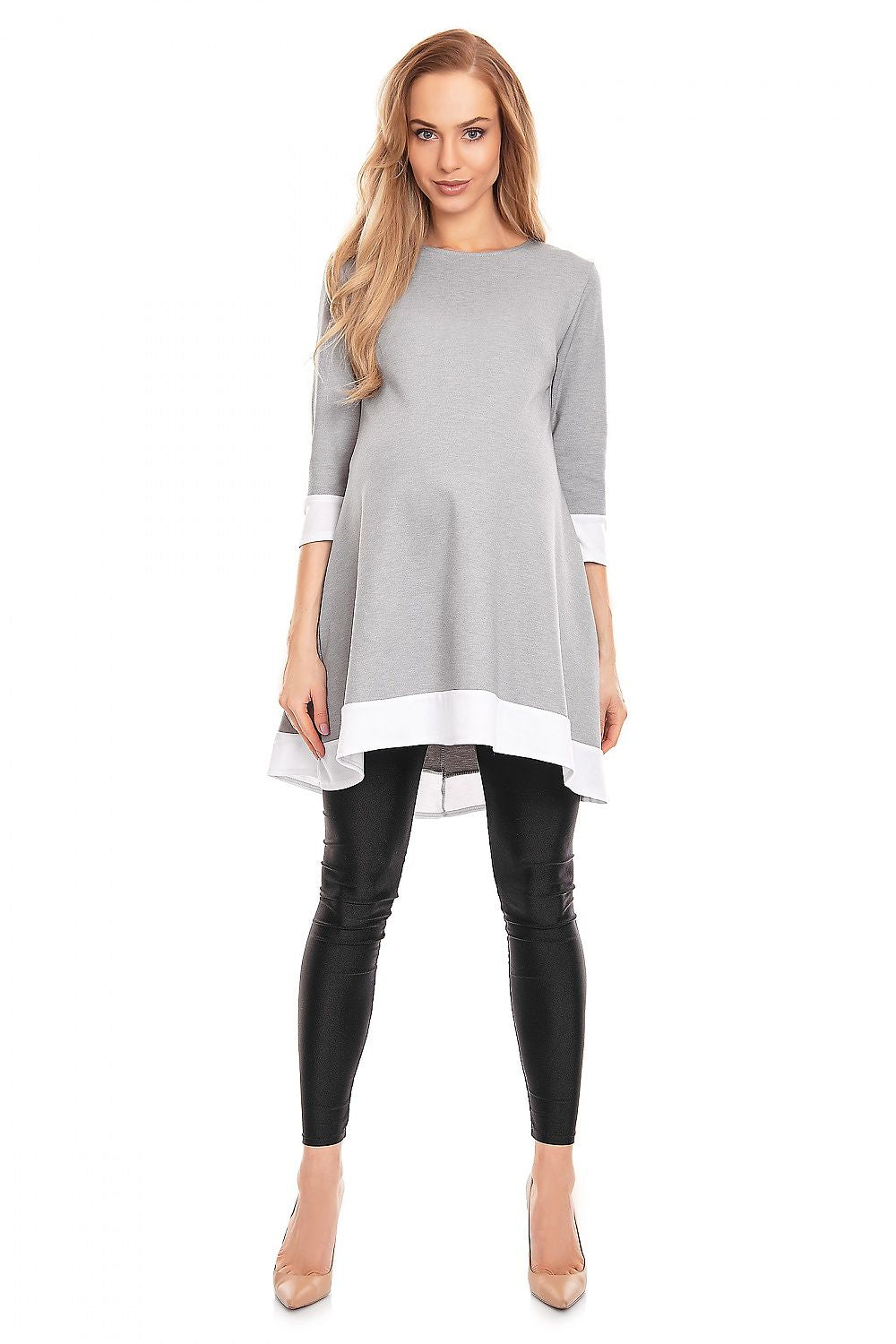  Sukienka Ciążowa Model 0125 Grey - PeeKaBoo 