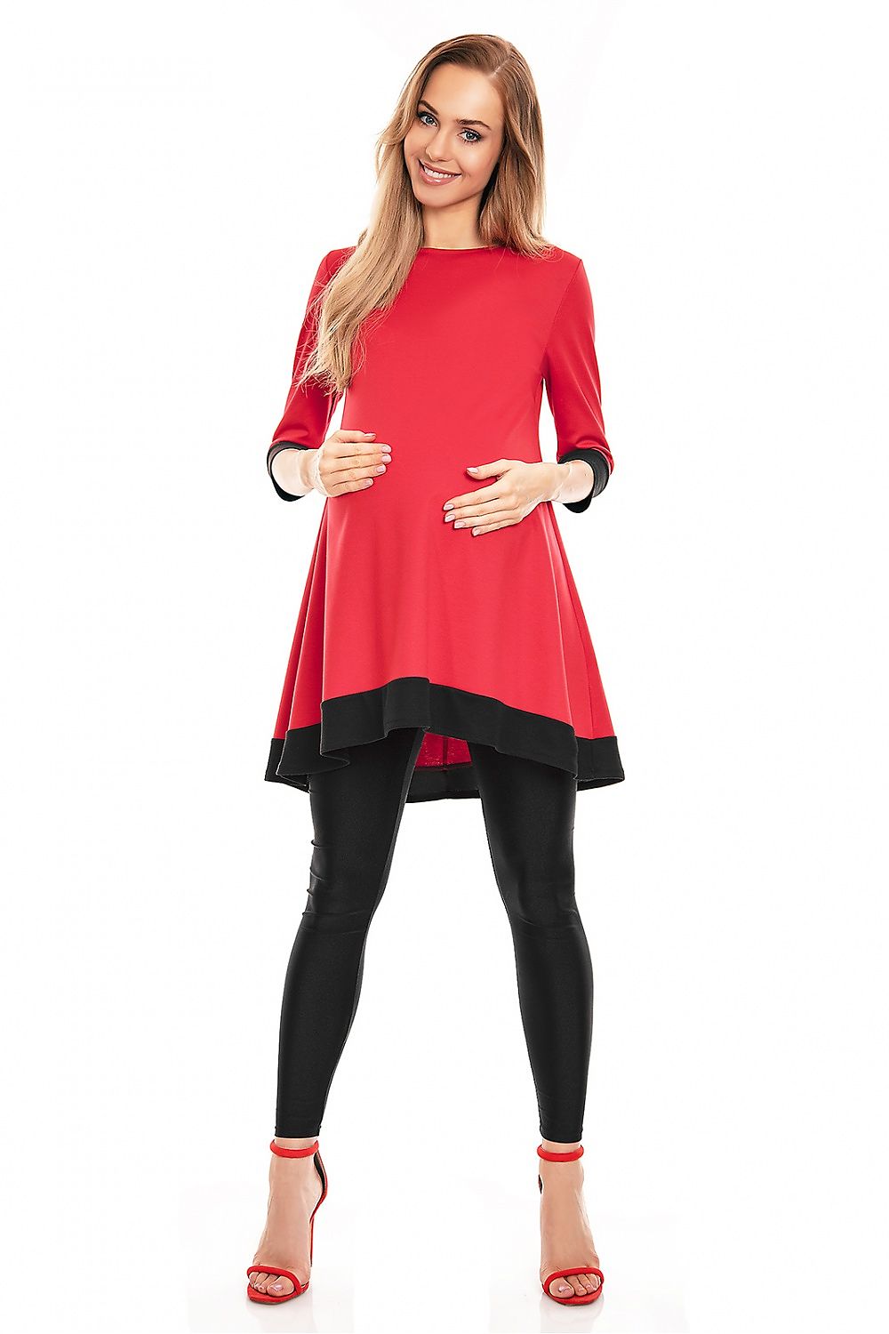  Sukienka Ciążowa Model 0125 Red - PeeKaBoo 