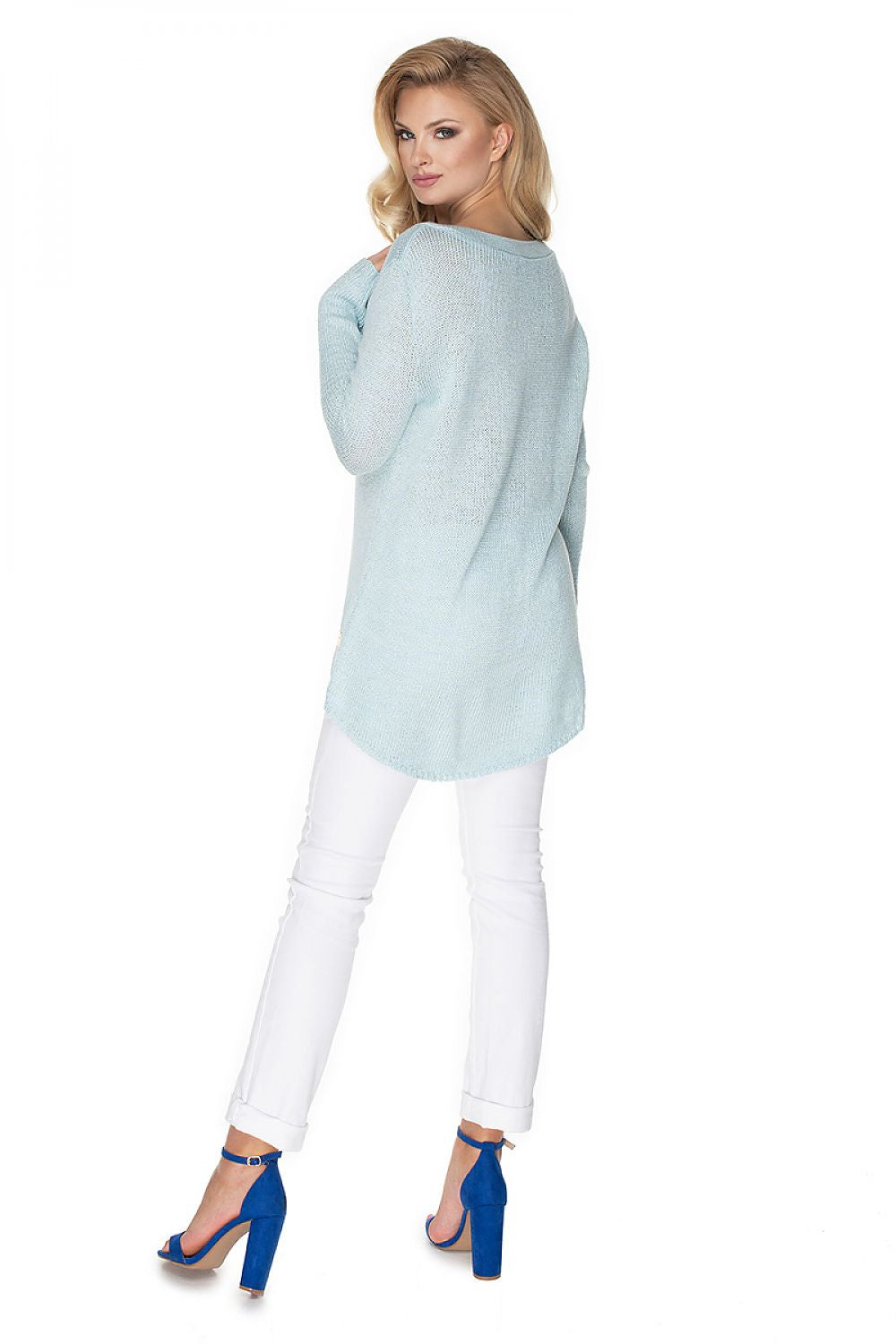   Sweter Damski Model 30067 Sky Blue - PeeKaBoo 