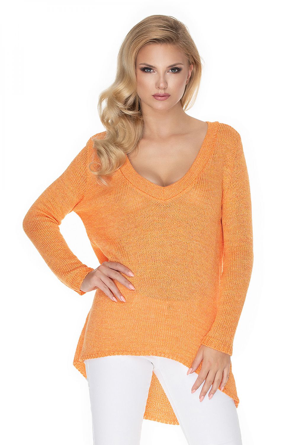   Sweter Damski Model 30067 Orange - PeeKaBoo 