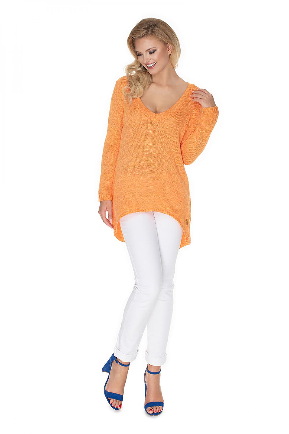   Sweter Damski Model 30067 Orange - PeeKaBoo 