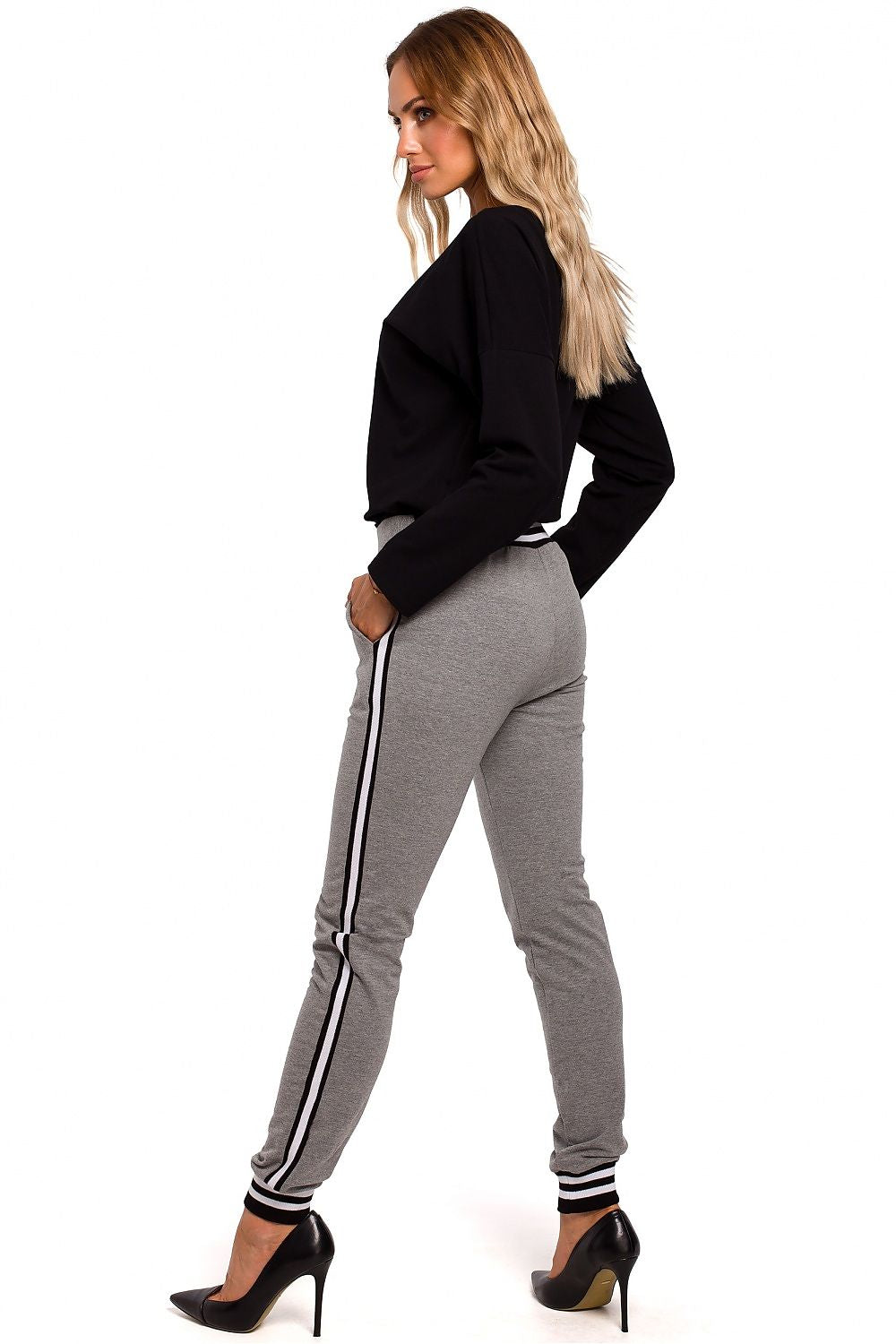   Spodnie Damskie Model MOE460 Grey - Moe 