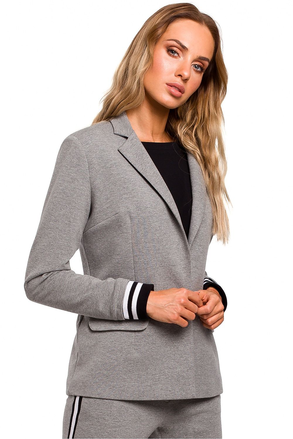   Żakiet Model MOE459 Grey - Moe 