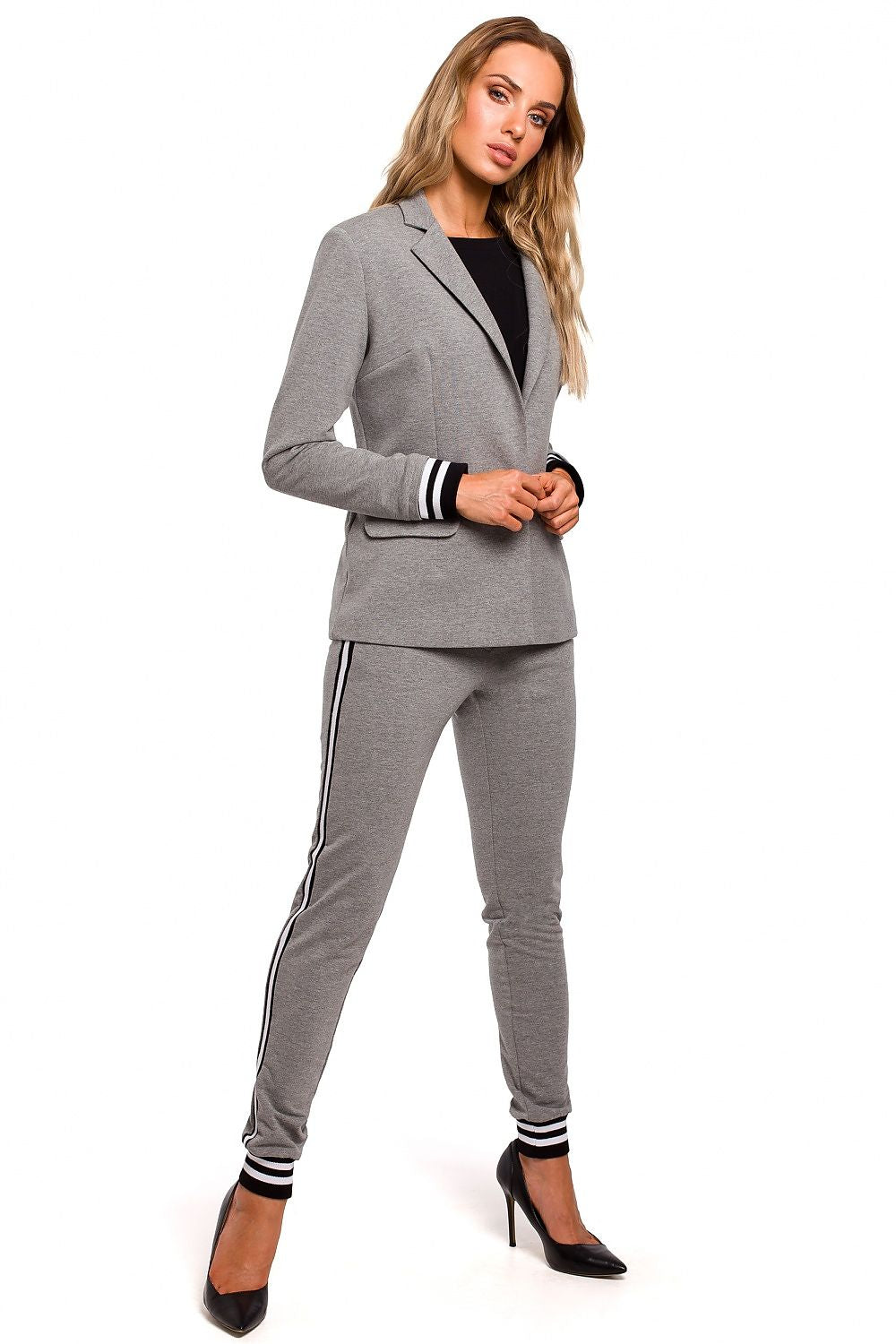   Żakiet Model MOE459 Grey - Moe 