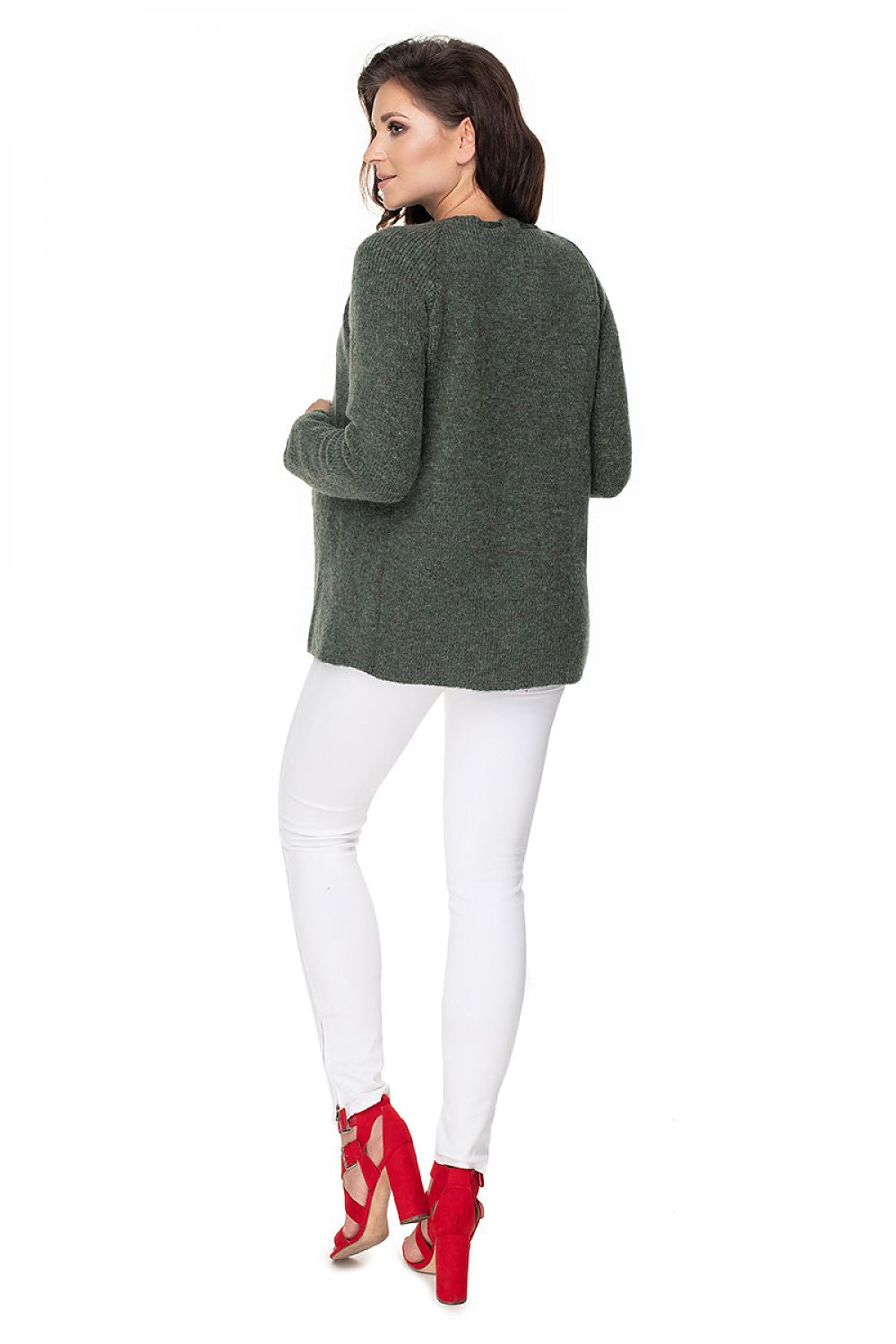  Sweter Kardigan Model 30074 Khaki - PeeKaBoo 