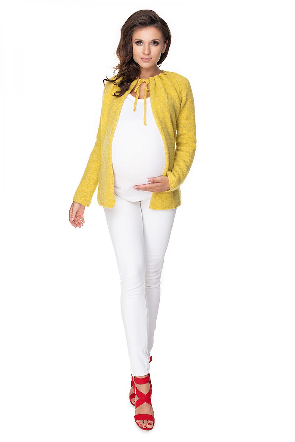  Sweter Kardigan Model 30074 Honey - PeeKaBoo 