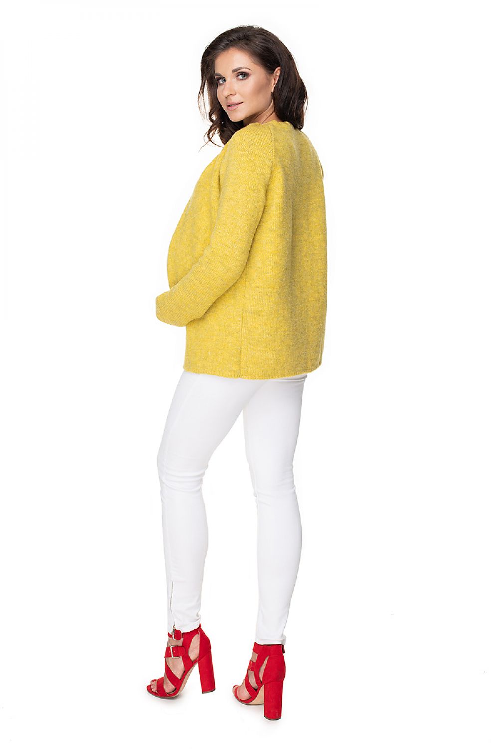  Sweter Kardigan Model 30074 Honey - PeeKaBoo 