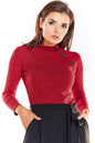   Sweter Damski Model A315 Bordo - awama 