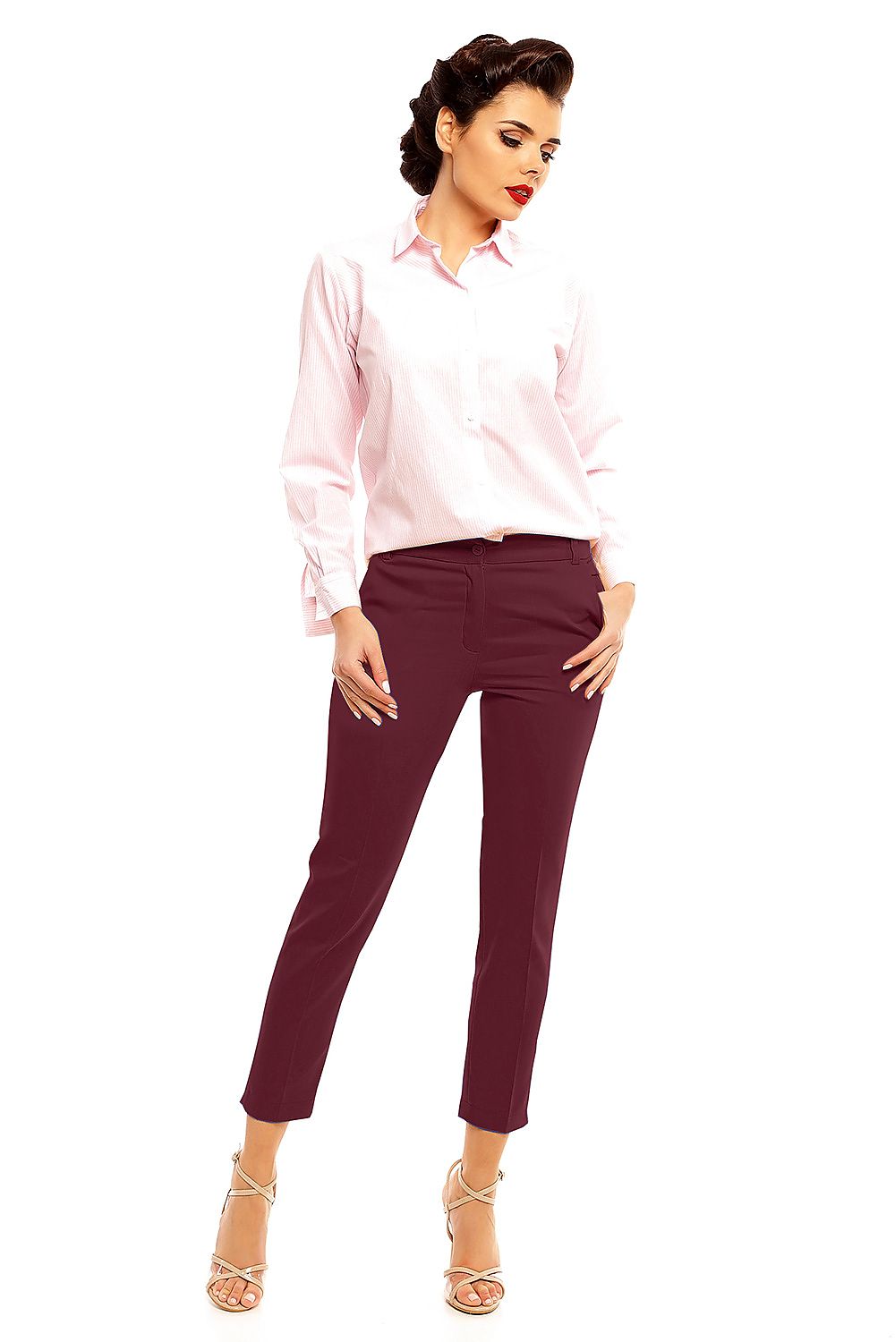   Spodnie Damskie Model 08 Burgund - Cabba 