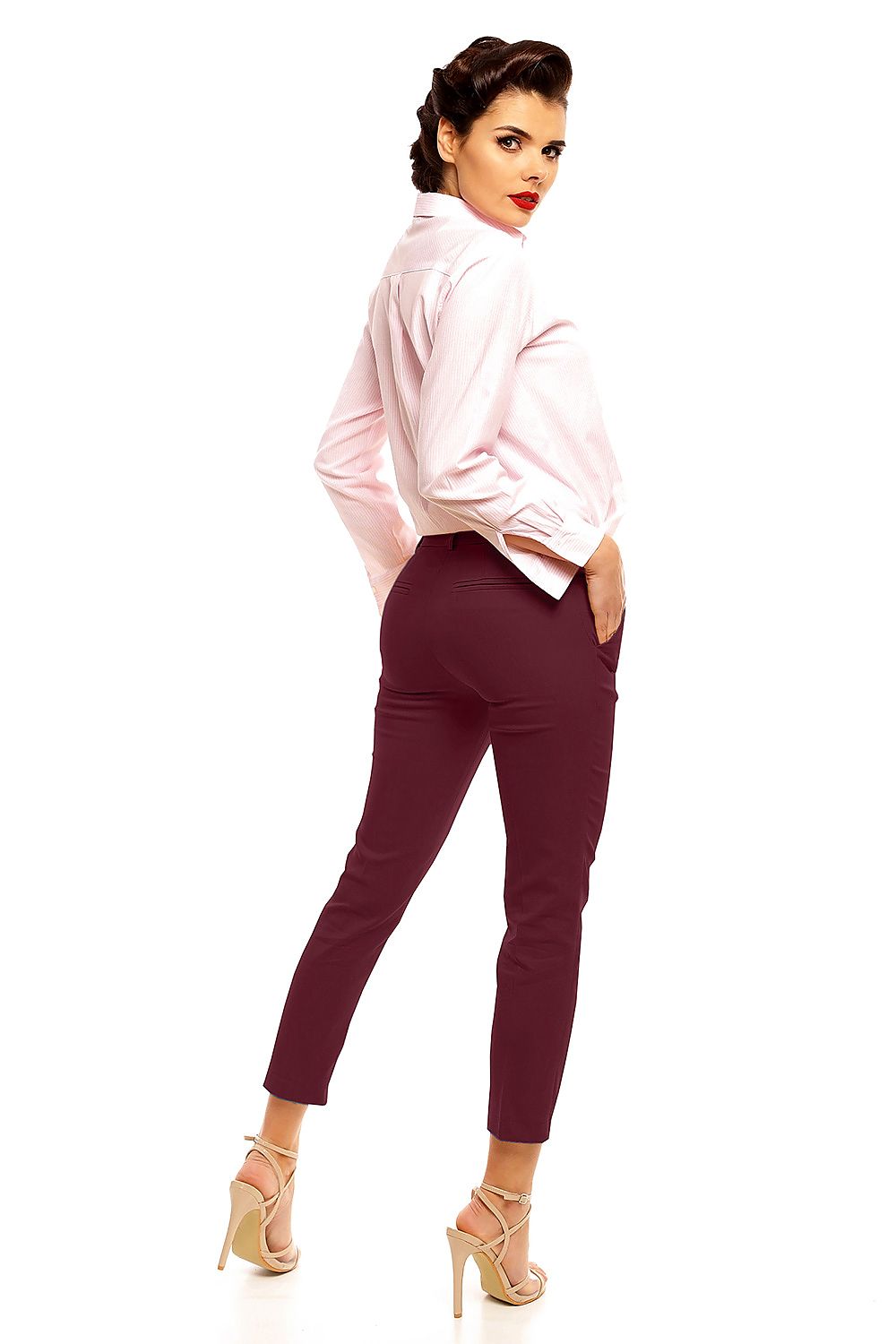   Spodnie Damskie Model 08 Burgund - Cabba 