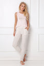  Piżama Damska Model Priscilla Long Pink/Ecru - Aruelle 