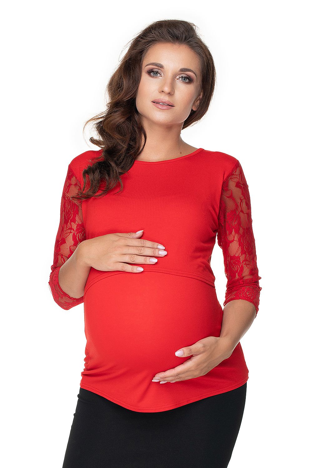   Bluzka Model 0158 Red - PeeKaBoo 