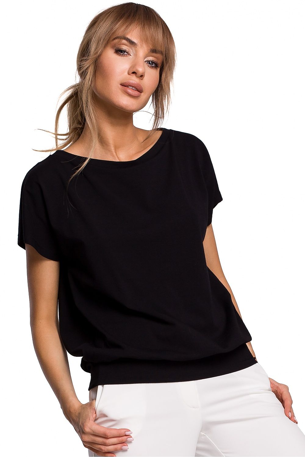   Bluzka Model MOE498 Black - Moe 