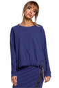   Bluza Damska Model MOE492 Indygo - Moe 