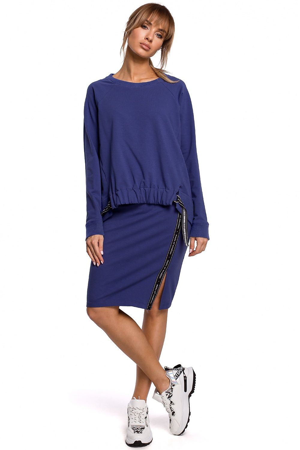   Bluza Damska Model MOE492 Indygo - Moe 