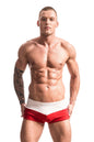   Kąpielówki Model Treso Polo White/Red - Alpha Male 