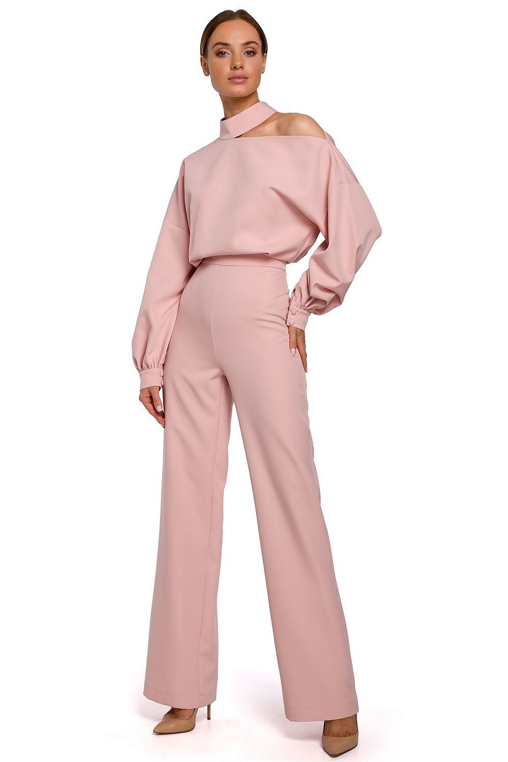   Kombinezon Damski Model MOE528 Powder Pink - Moe 