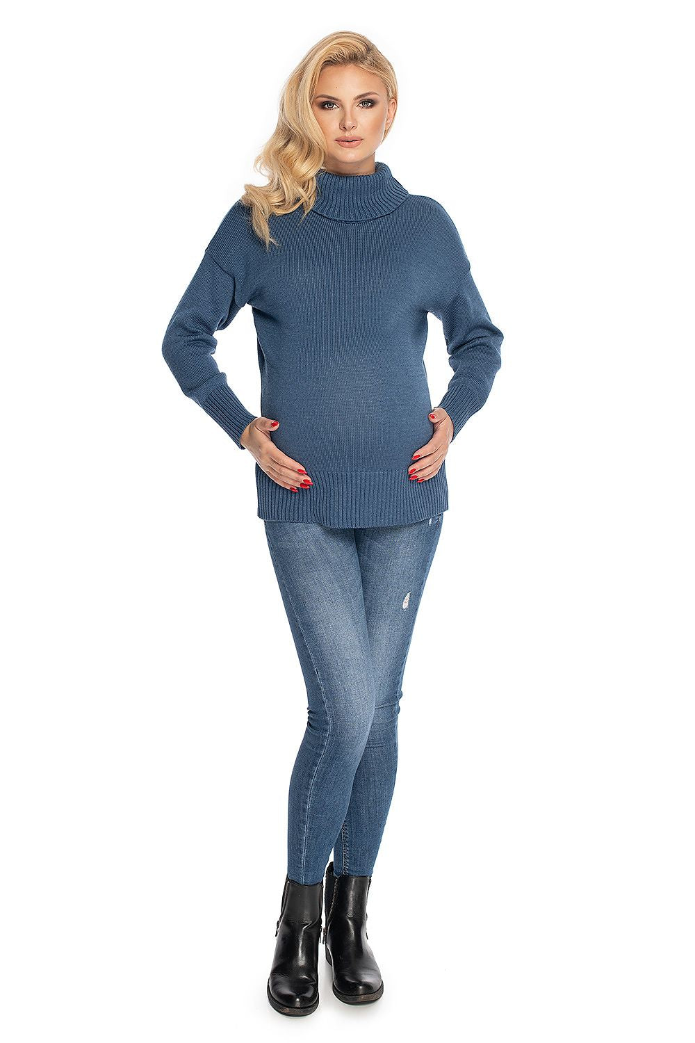   Golf Damski Model 70037 Jeans - PeeKaBoo 
