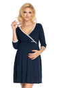  Koszulka nocna Koszula Nocna Ciążowa Model 0178 Navy - PeeKaBoo 
