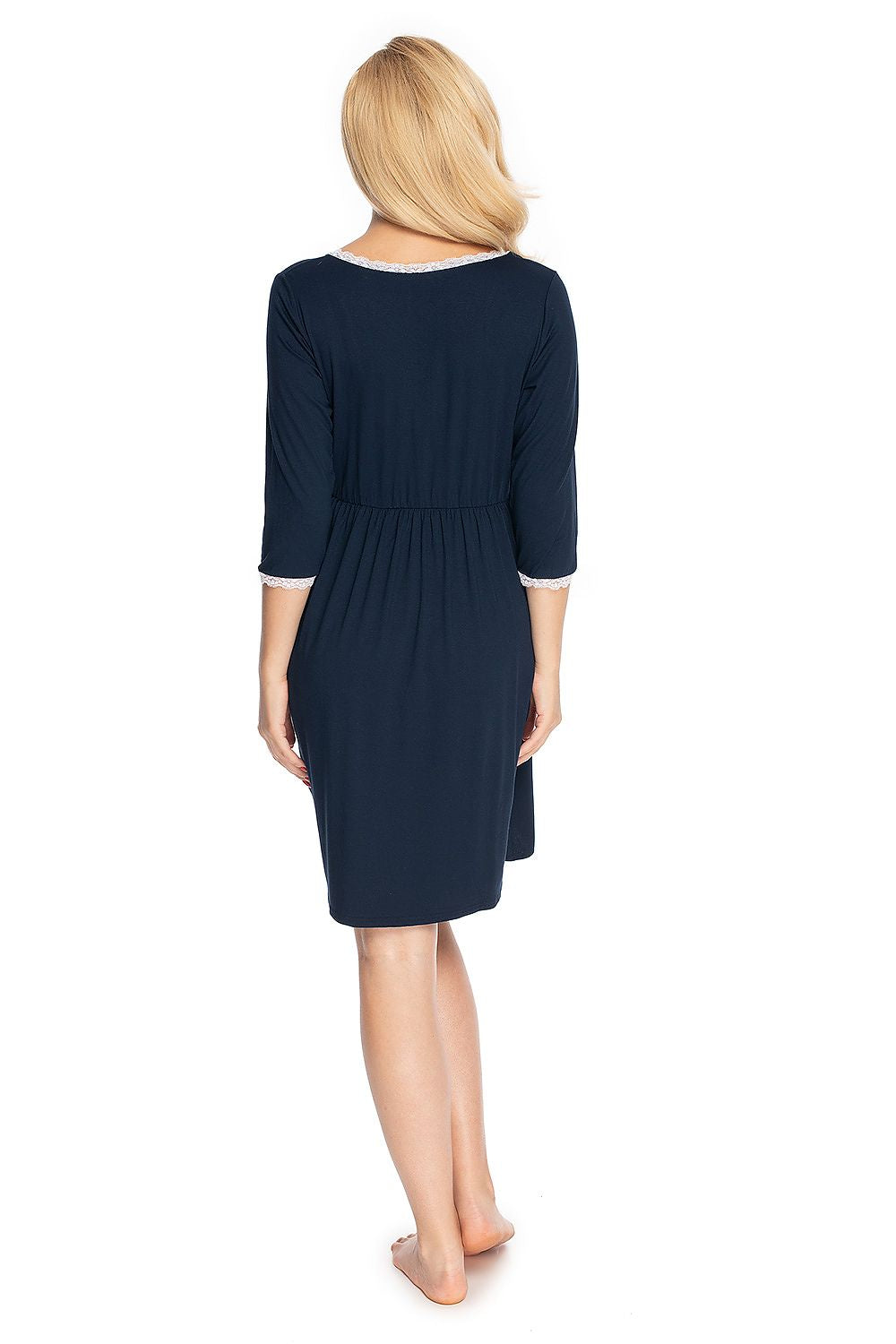  Koszulka nocna Koszula Nocna Ciążowa Model 0178 Navy - PeeKaBoo 