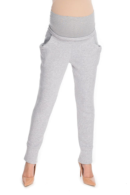   Spodnie Ciążowe Model 0175 Grey - PeeKaBoo 