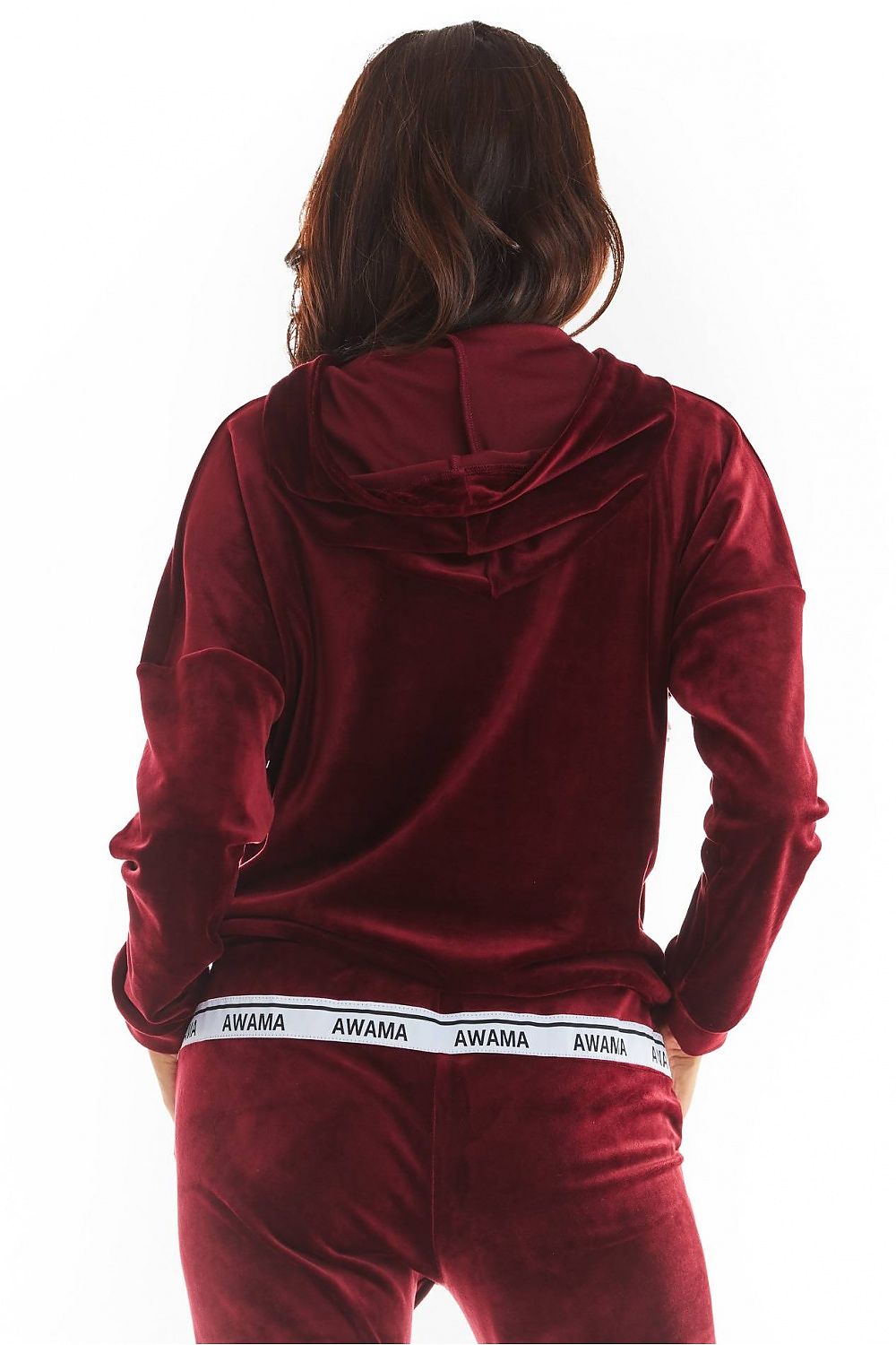   Bluza Damska Model A371 Bordo Welur - awama 