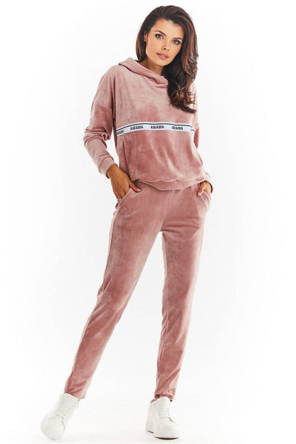   Bluza Damska Model A371 Pink Welur - awama 