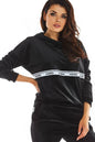   Bluza Damska Model A371 Black Welur - awama 